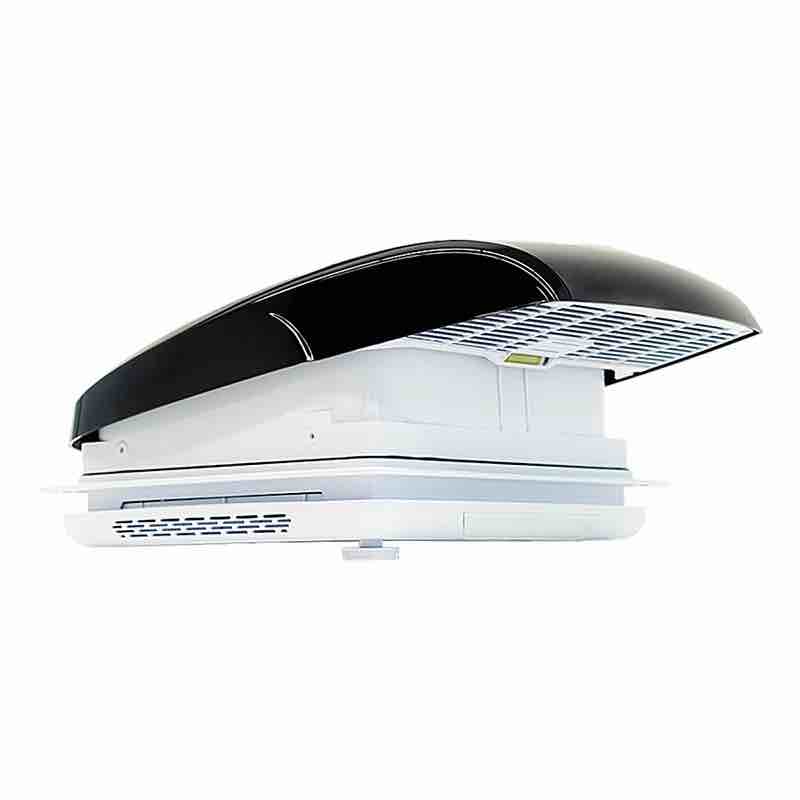 Dachhaube DeLuxe 400x400 mm schwarz mit Lüfter