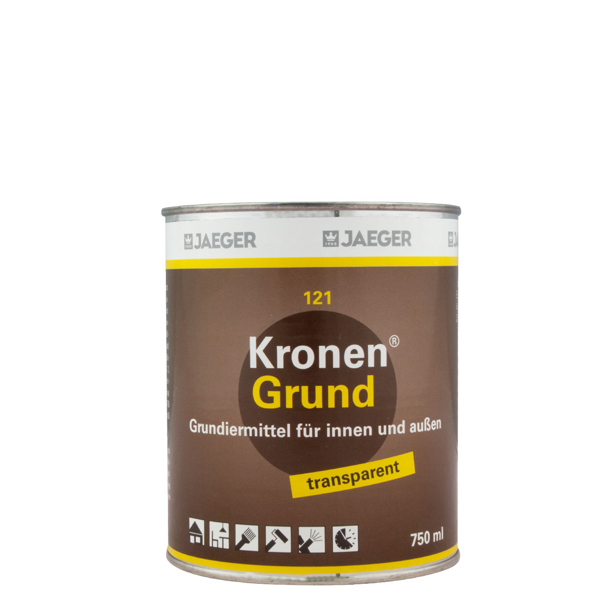 Jaeger Kronengrund®, braune Kanne 121 farblos 2,5L, Grundierung für innen und außen