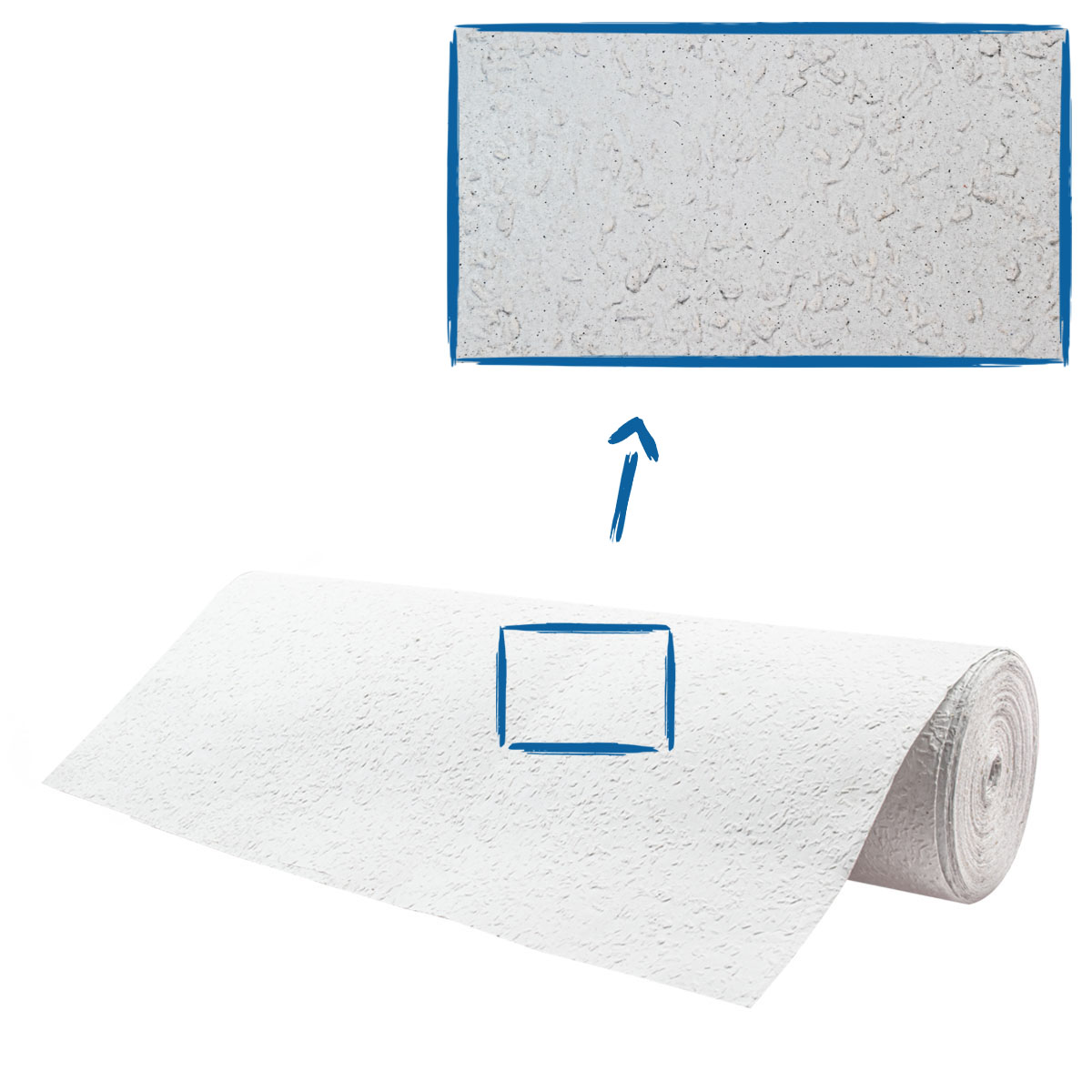 Erfurt Rauhfaser 52/75 Pro Grob Großrolle weiß 125m x 0,75m, Rauhfasertapete