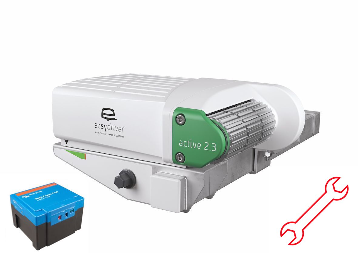Easydriver Active 2.3 + EINBAU +12V 20AH PPP Lithium Rangierhilfe