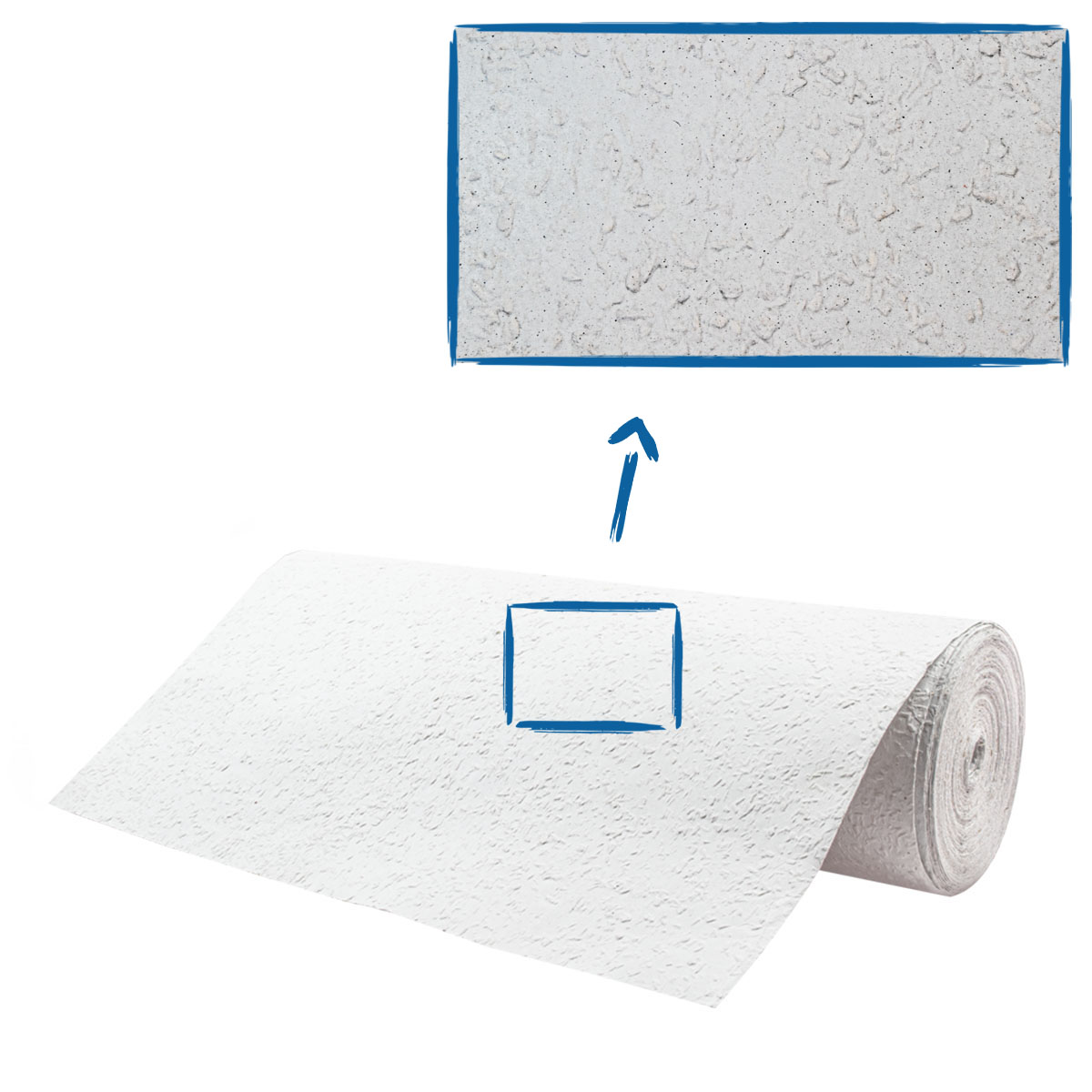 Erfurt Vlies Rauhfaser 52/75 Pro Grob Rolle weiß 25 x 0,75m, Raufasertapete, Vliestapete