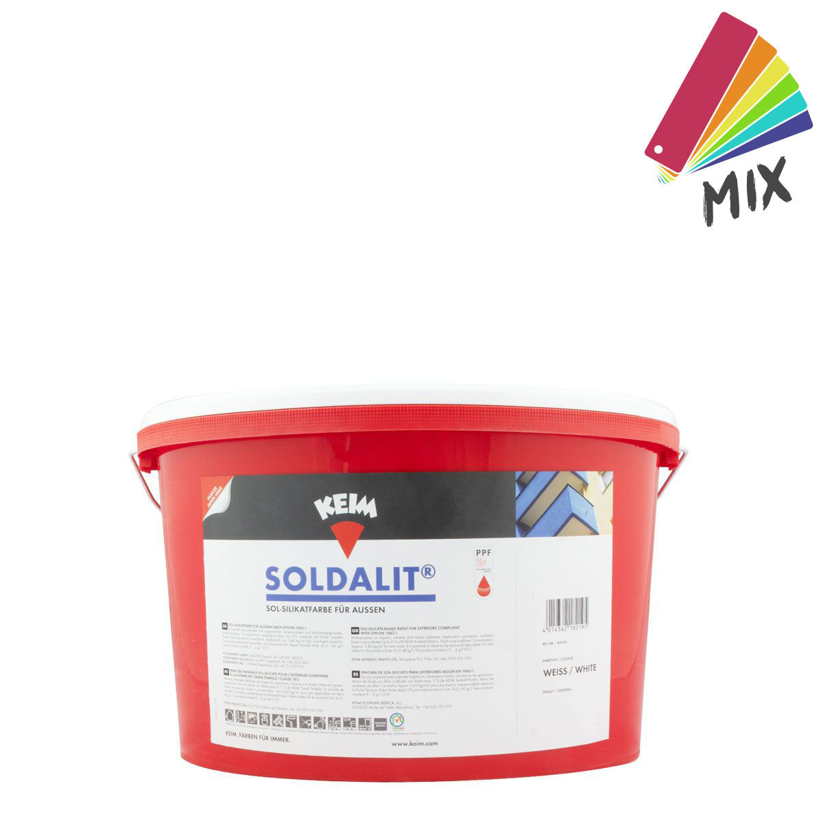 Keim Soldalit 5kg Wunschfarbton PG3, Silikat Fassadenfarbe, Sol Silikatfarbe