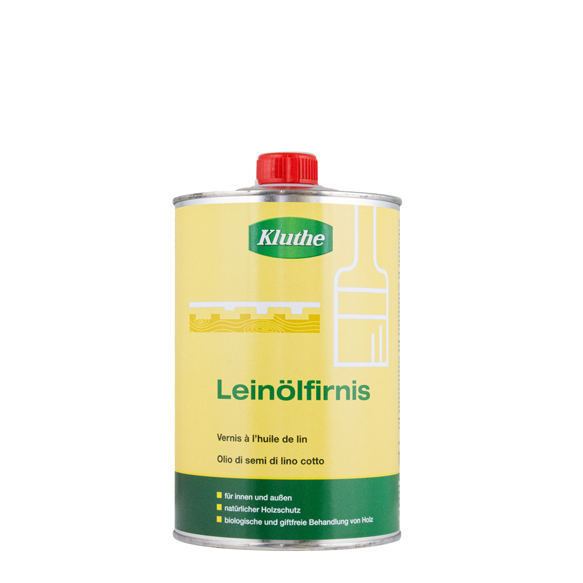 Kluthe Leinölfirnis 1L, Holzschutzöl, natürliches Holzschutzmittel, Leinöl