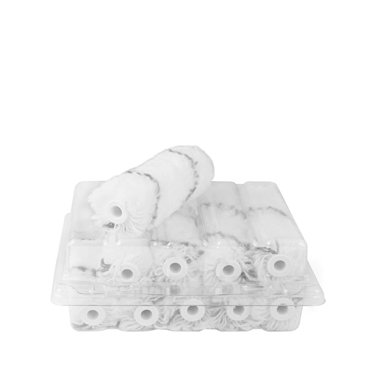 10x Malerrolle Polyamid Schwarzfaden 10cm, Flor 12mm, Heizkörperwalze, Malerwalze, Farbrolle