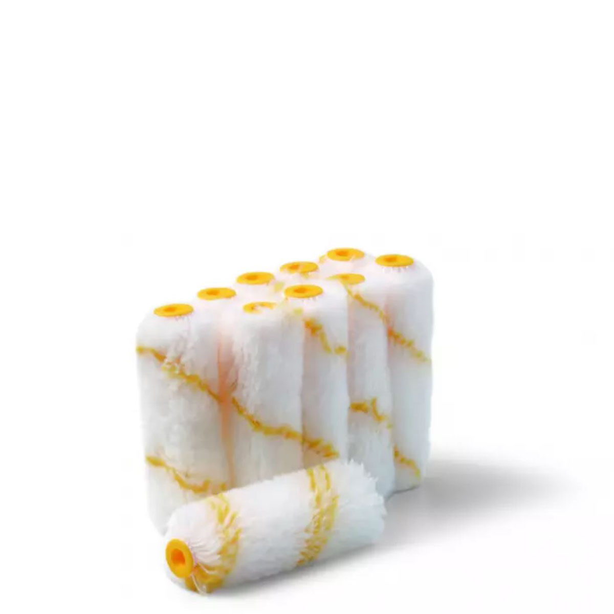 10x Schuller Farbrolle Goldline 10cm #20011, 12mm Flor, Farbwalze, Malerrolle