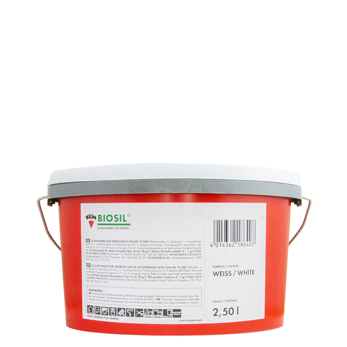 Keim Biosil 2,5L weiß, Silikatfarbe, Wandfarbe