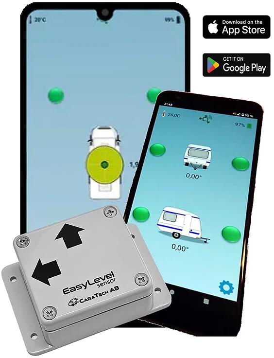 Easylevel Digitale Wasserwaage Wohnwagen Anhänger Wohnmobil APP
