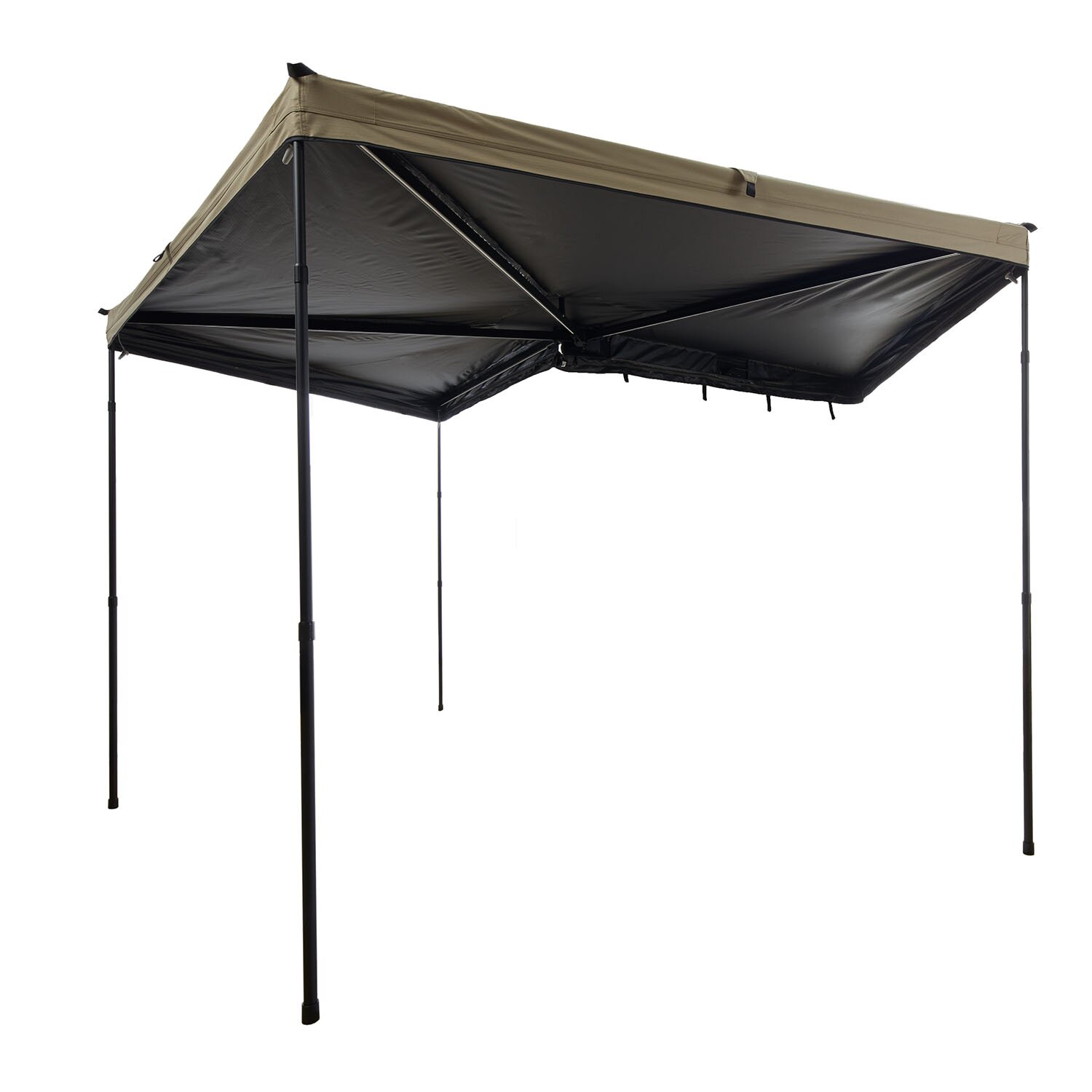 Vickywood Auto Seitenmarkise 270° LIGHT LEAF Rechts 2m sand