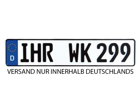 Kennzeichen für Fahrradträger DE