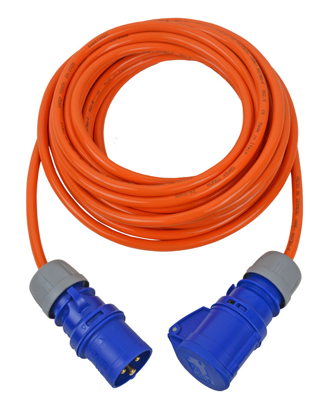 Adapterleitung H07BQ-F 3G2,5, Kabellänge 1,5 m Fb. orange