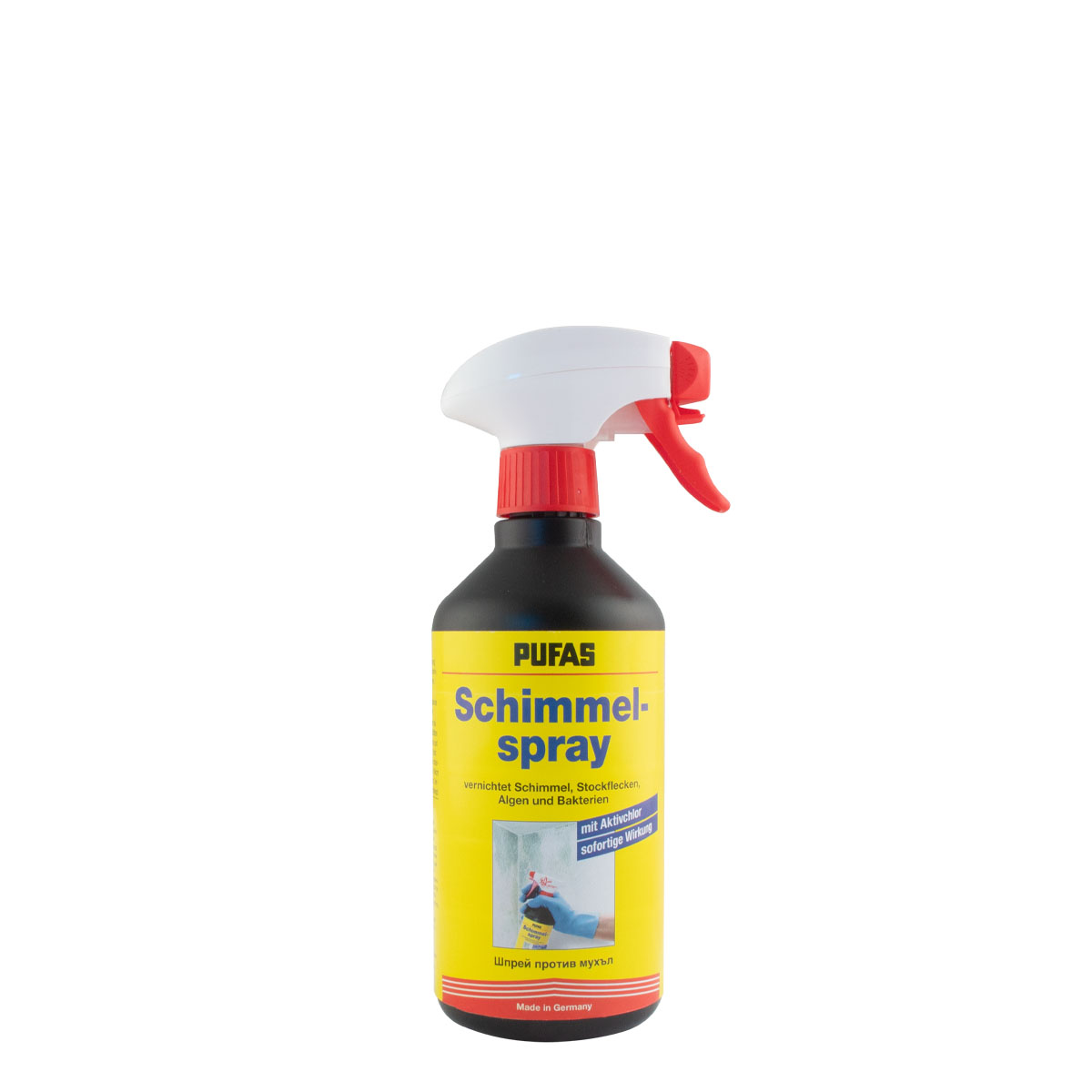 Pufas Schimmel-Spray, Schimmelentferner mit Aktivchlor, Schimmelex