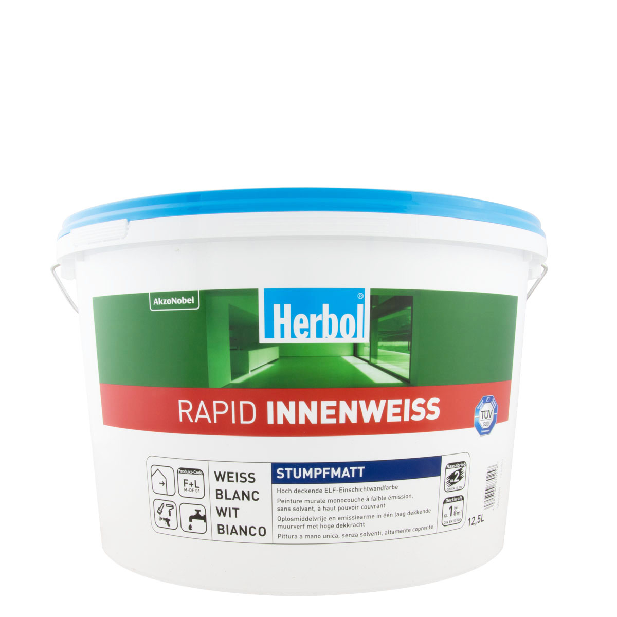 Herbol Rapid Innenweiss 12,5L weiss, Einschicht-Innenfarbe