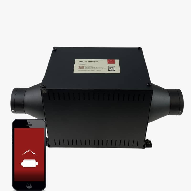 Hero Camper Heat 1500+ elektrische Heizung mit Bluetooth 1500 W BLACK Zusatz