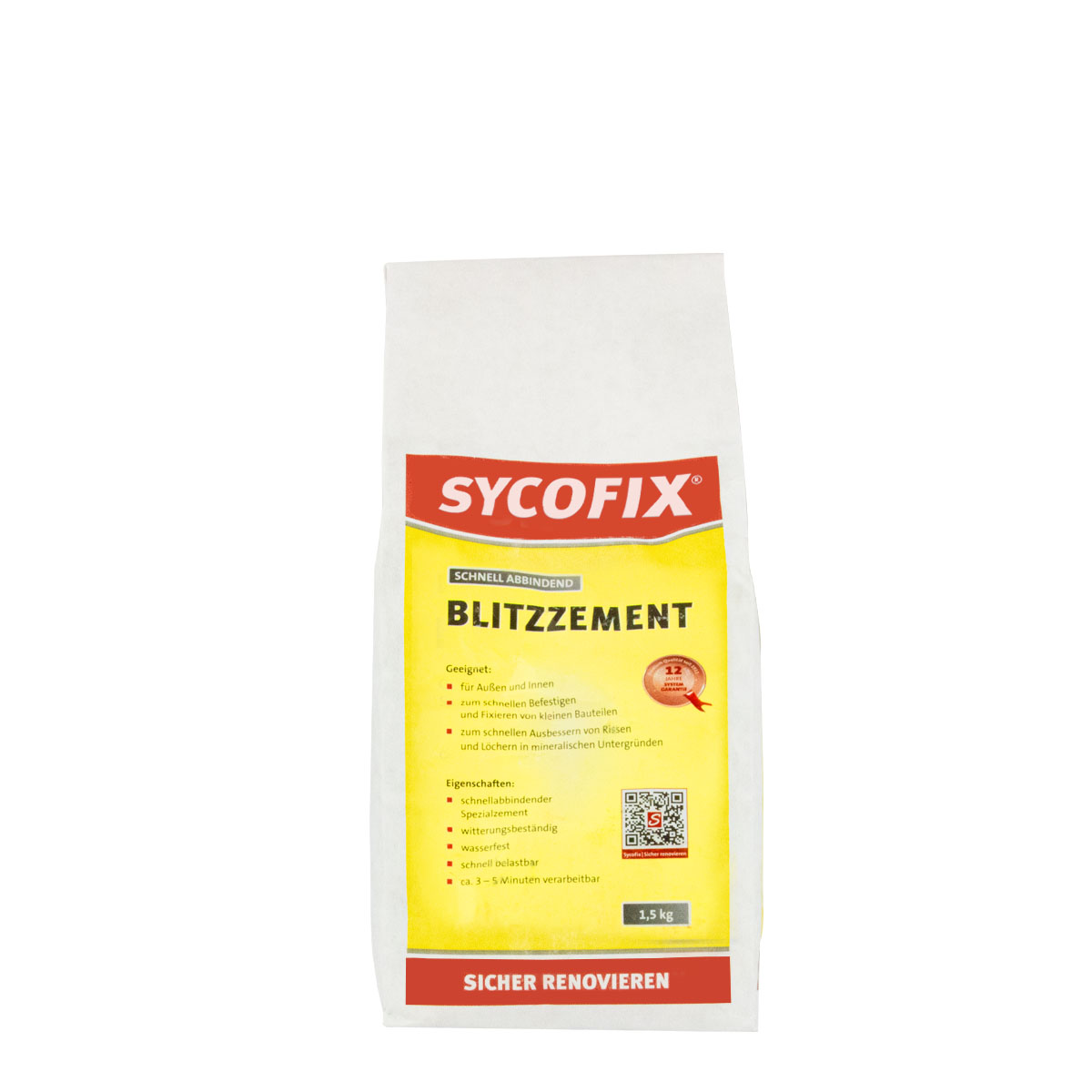 Sycofix Blitzzement 1,5kg, Reparaturmörtel, Montagemörtel