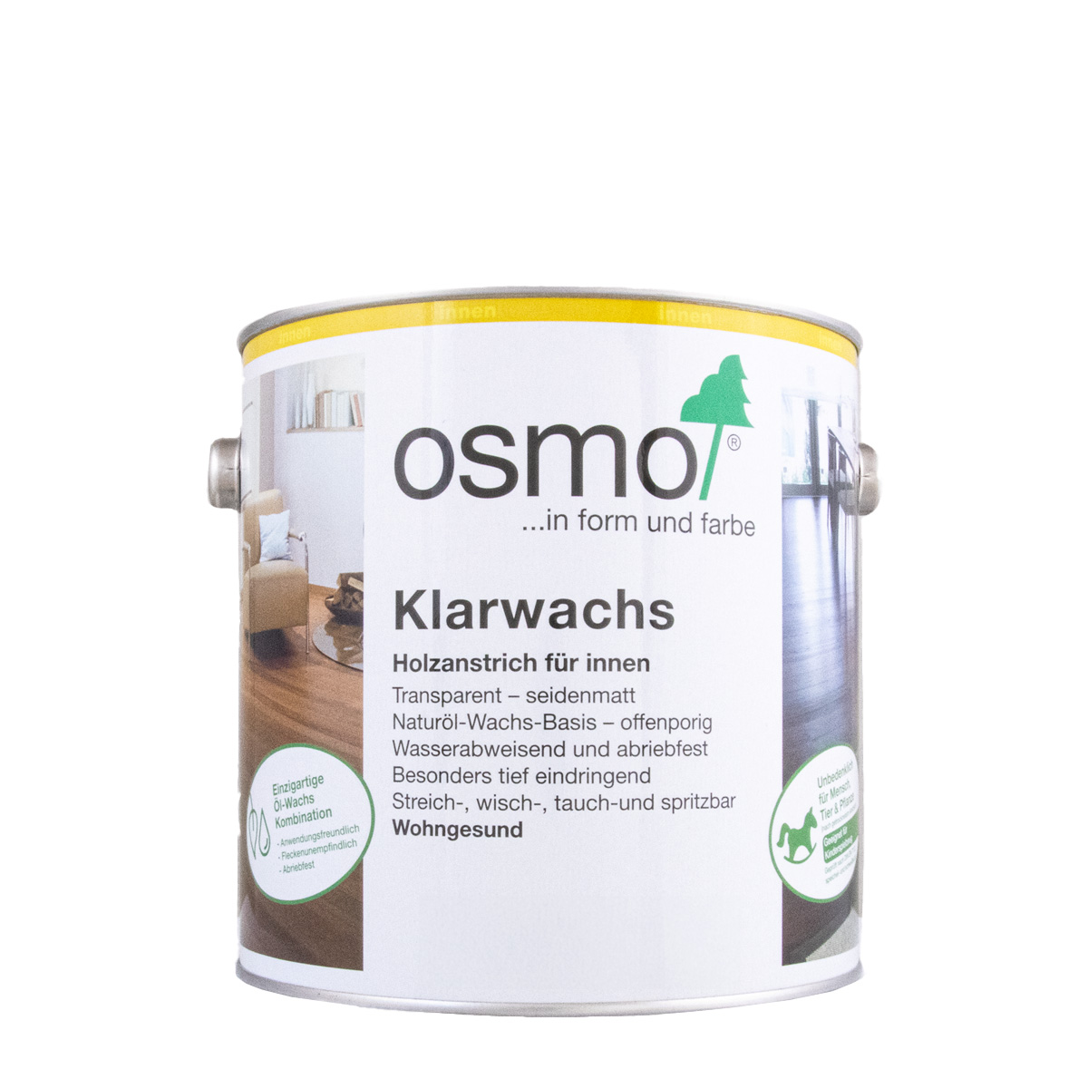 Osmo Klarwachs 1101 farblos seidenmatt 750ml farblos, Holzöl, Holzpflegeöl, Holzwachs