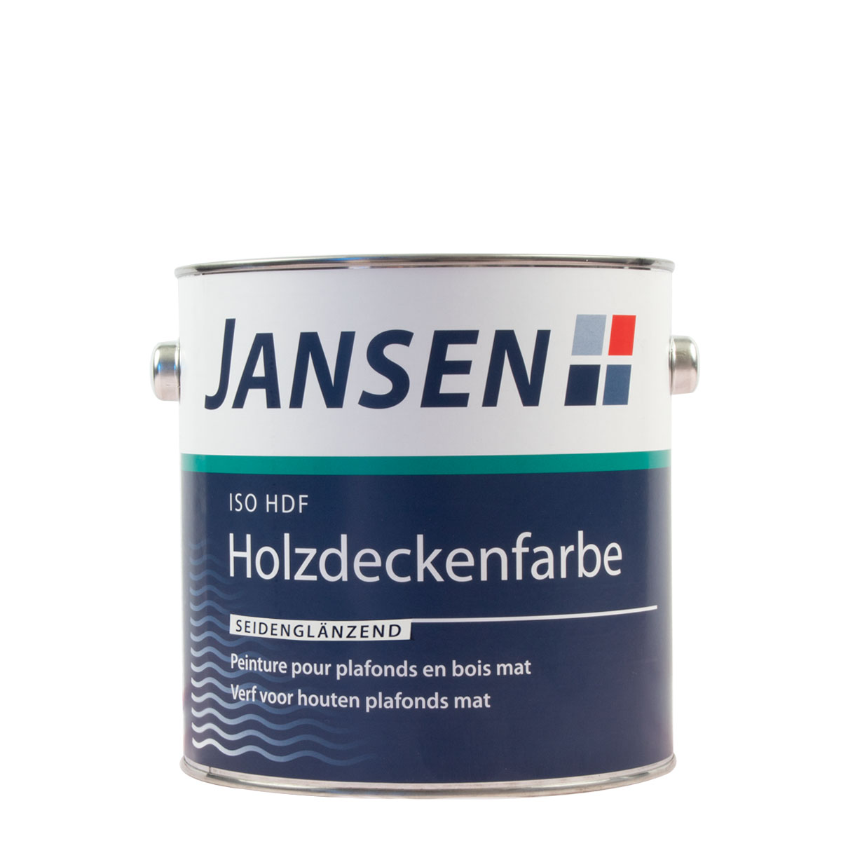 Jansen ISO-HDF Holzdeckenfarbe weiss 2,5L matt, 3in1 deckende Holzfarbe, Isolierfarbe