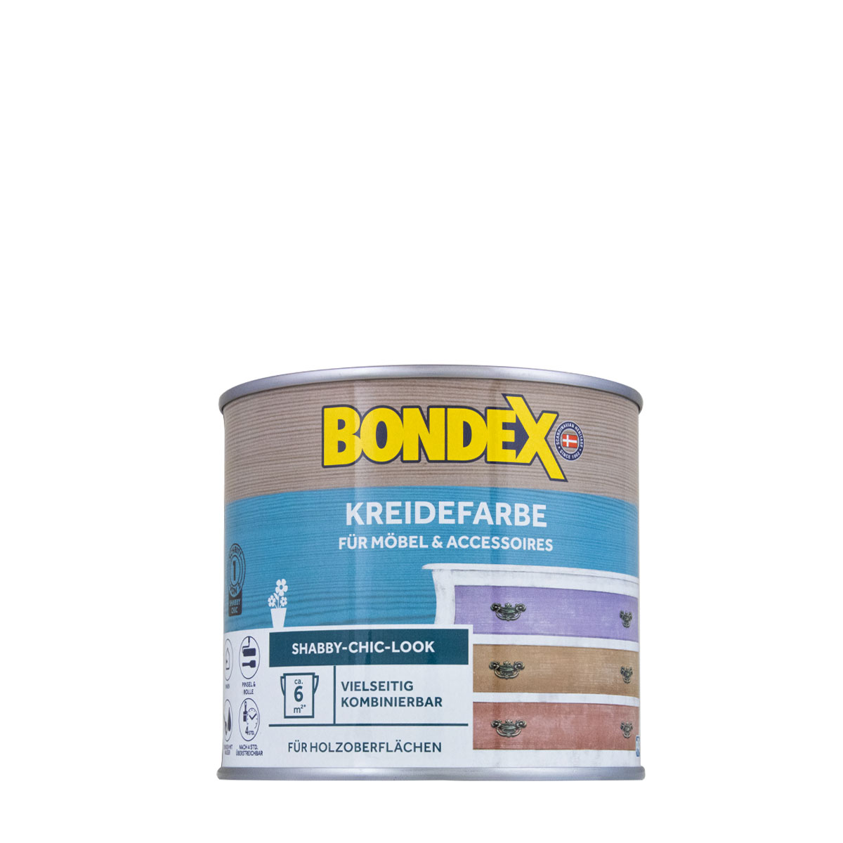 Bondex Kreidefarbe 500ml behagliches grün, Möbelfarbe, Shabby Chic, Vintage Look, Landhaus Stil