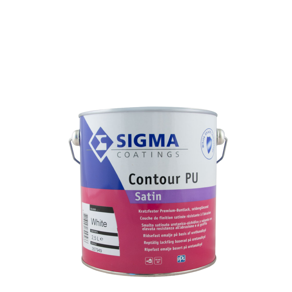 Sigma Contour PU Satin 1L weiss, seidenglänzend, Buntlack