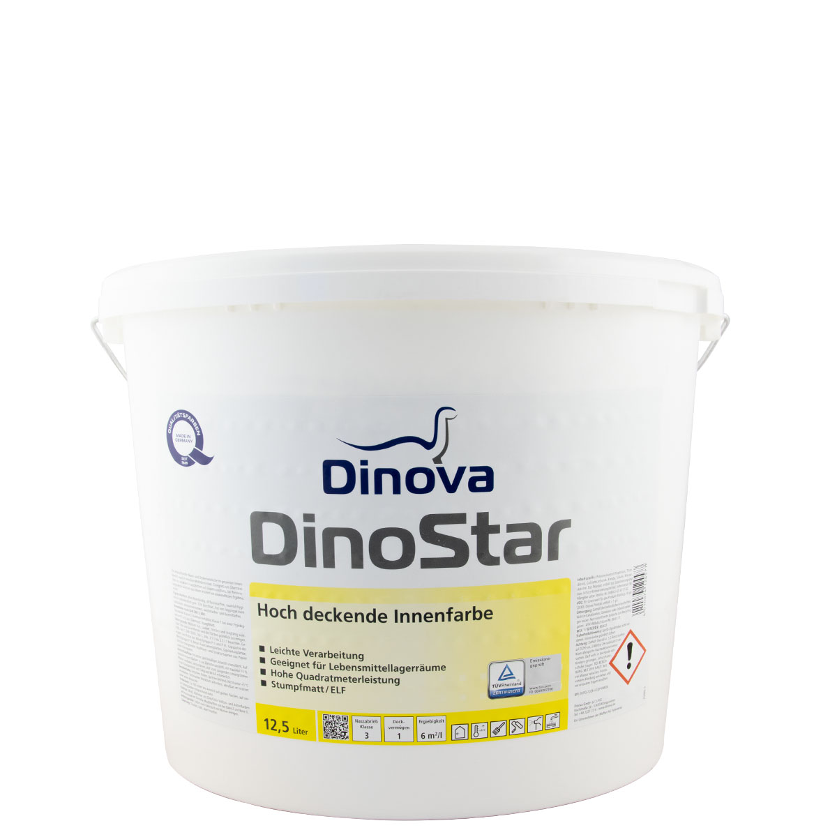 Dinova Dinostar 5L weiss, hochdeckende Wandfarbe, Dispersionsfarbe