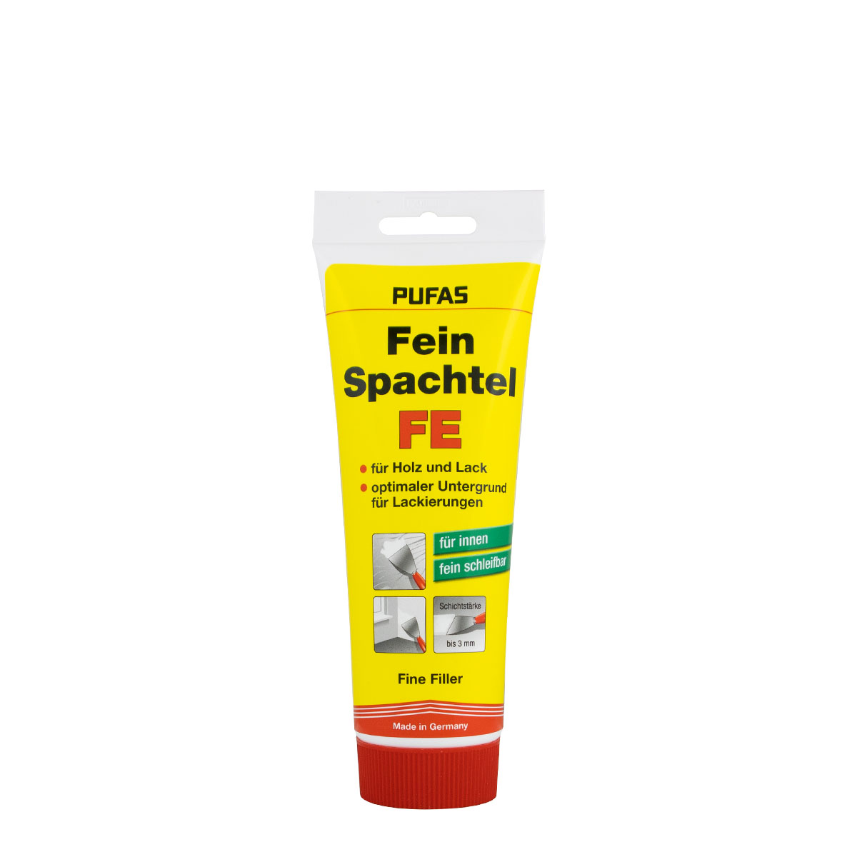 Pufas Feinspachtel FE 400g, Holzspachtel, Reparaturspachtel, Fertigspachtel, Lackspachtel