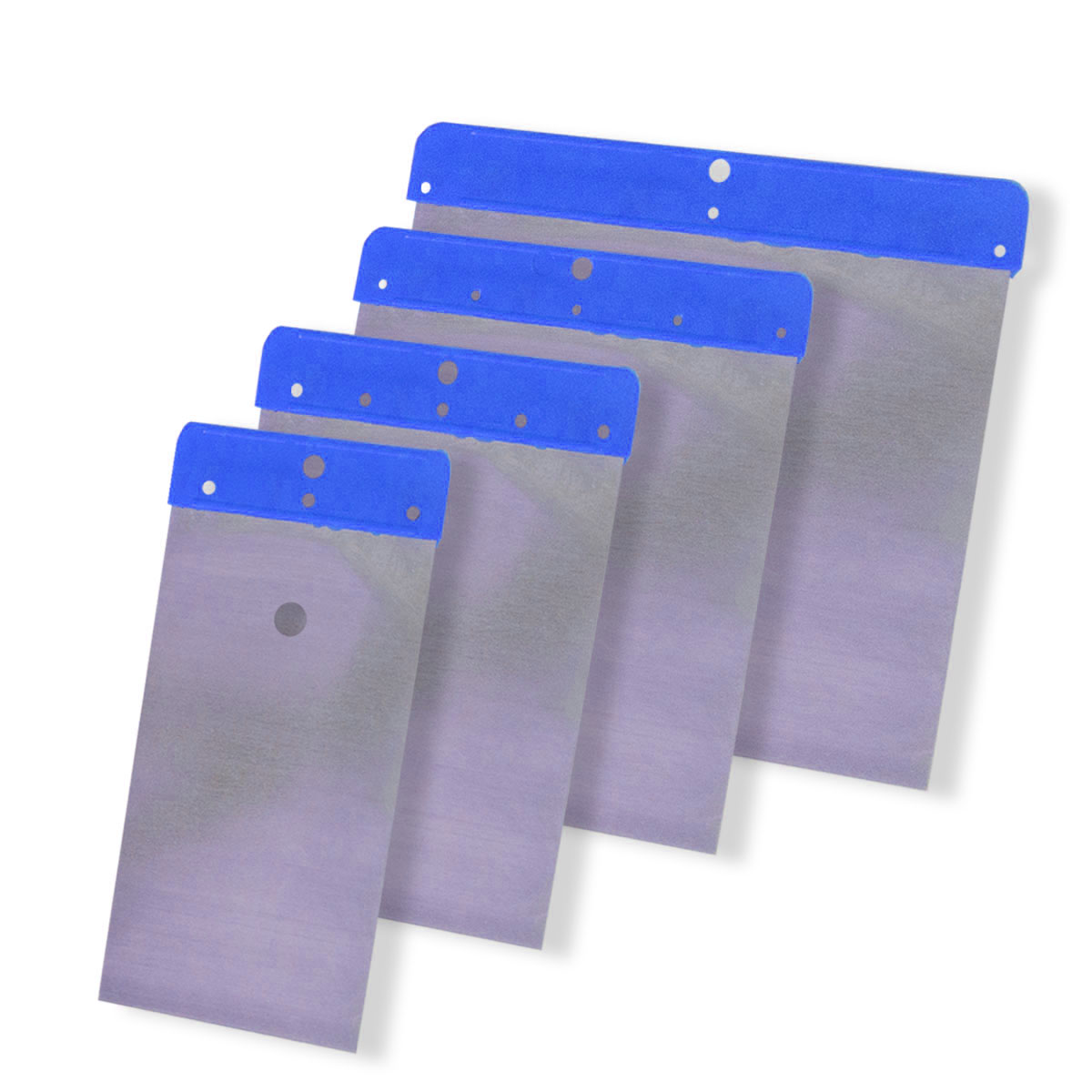 Japanspachtel Set Federbandstahl 4-teilig blau, Spachtel