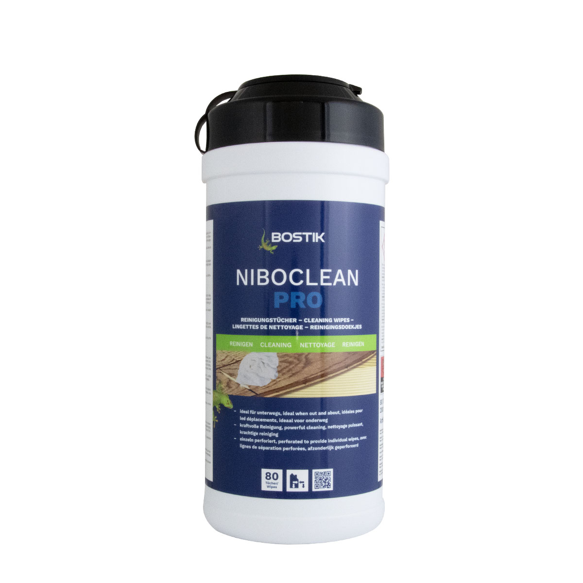 Bostik Niboclean Pro, 80 doppelseitige Reinigungstücher, Handreinigungstücher