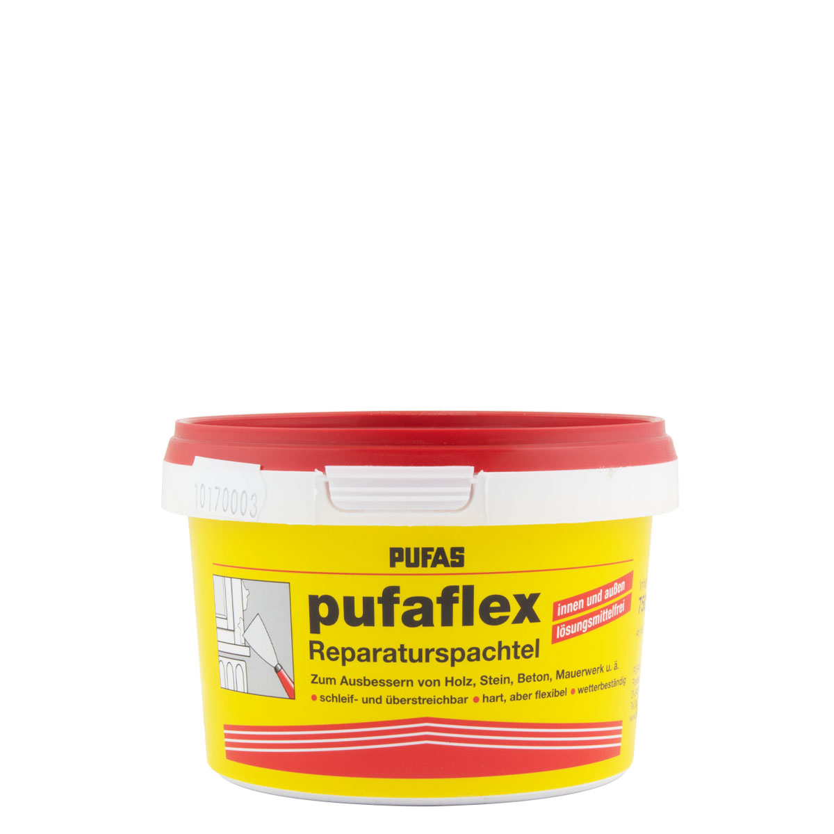 Pufas pufaflex RS Reparaturspachtel 750g, Fertigspachtel, Spachtelmasse, Dispersionsspachtel