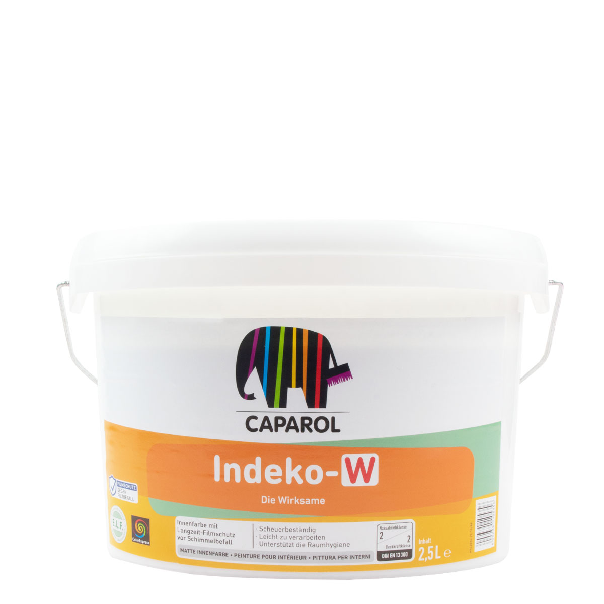 Caparol Indeko-W 2,5L weiß, Antischimmelfarbe, Wandfarbe