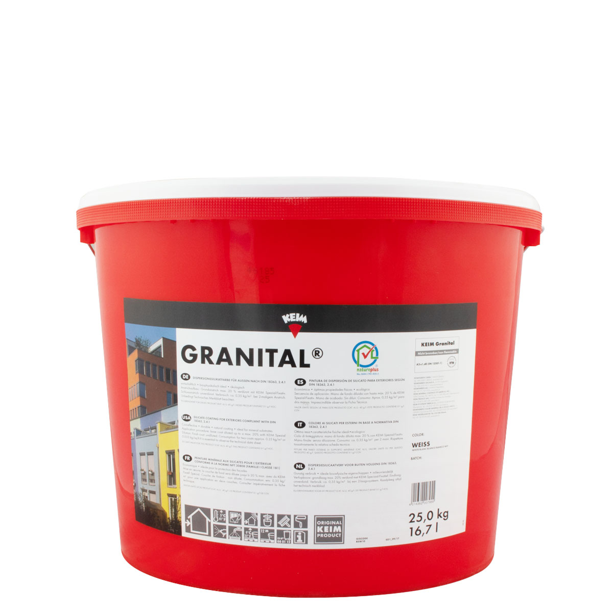 Keim Granital Fassadenfarbe 25kg weiß, Silikatfarbe