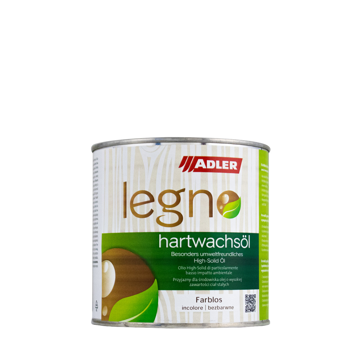 Adler Legno Hartwachsöl 750ml farblos, umweltfreundliches Holzöl