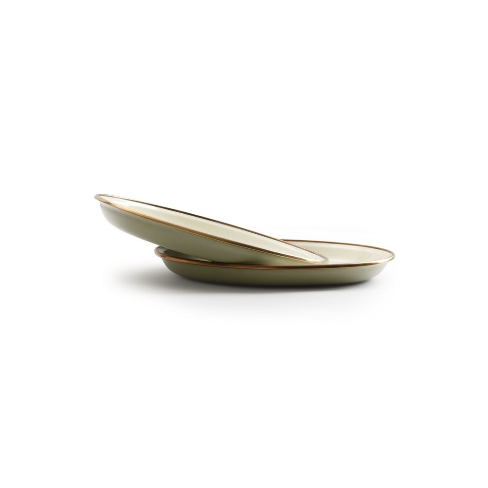 Teller 2-farbig Emaille 2er Set