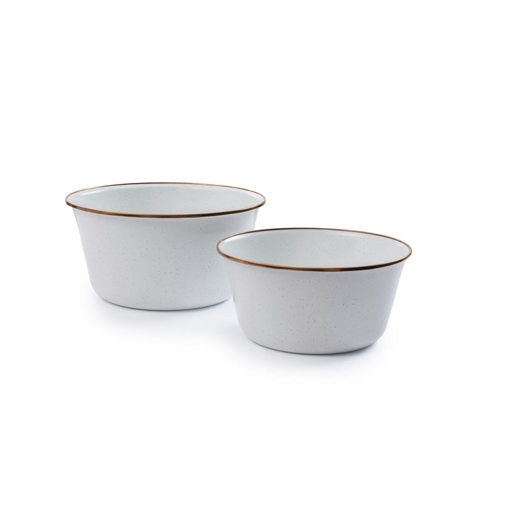 Schüssel Emaille  2er Set / Eierschale