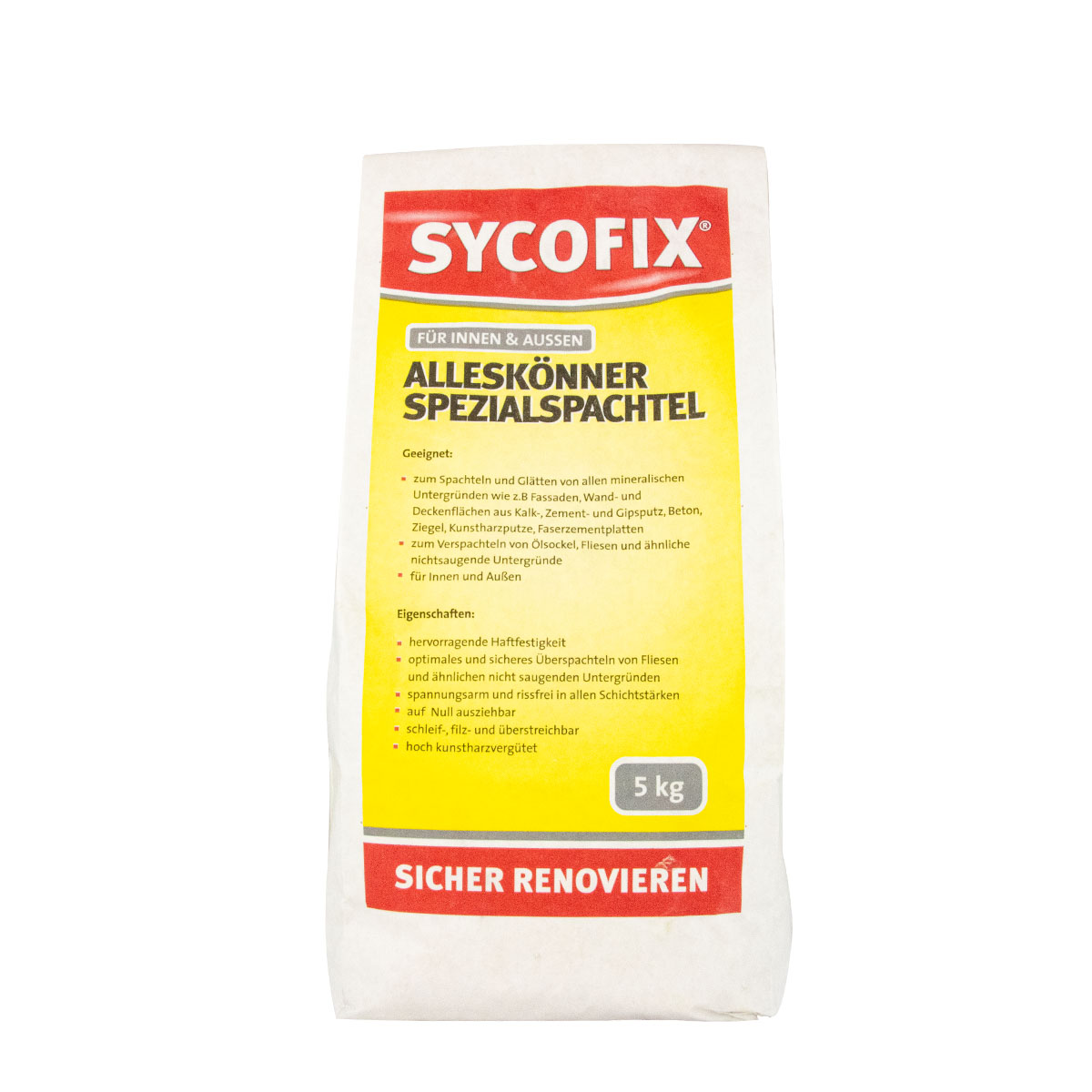 Sycofix Alleskönner Spezialspachtel 5kg, haftstarke Spachtelmasse, Wandspachtel