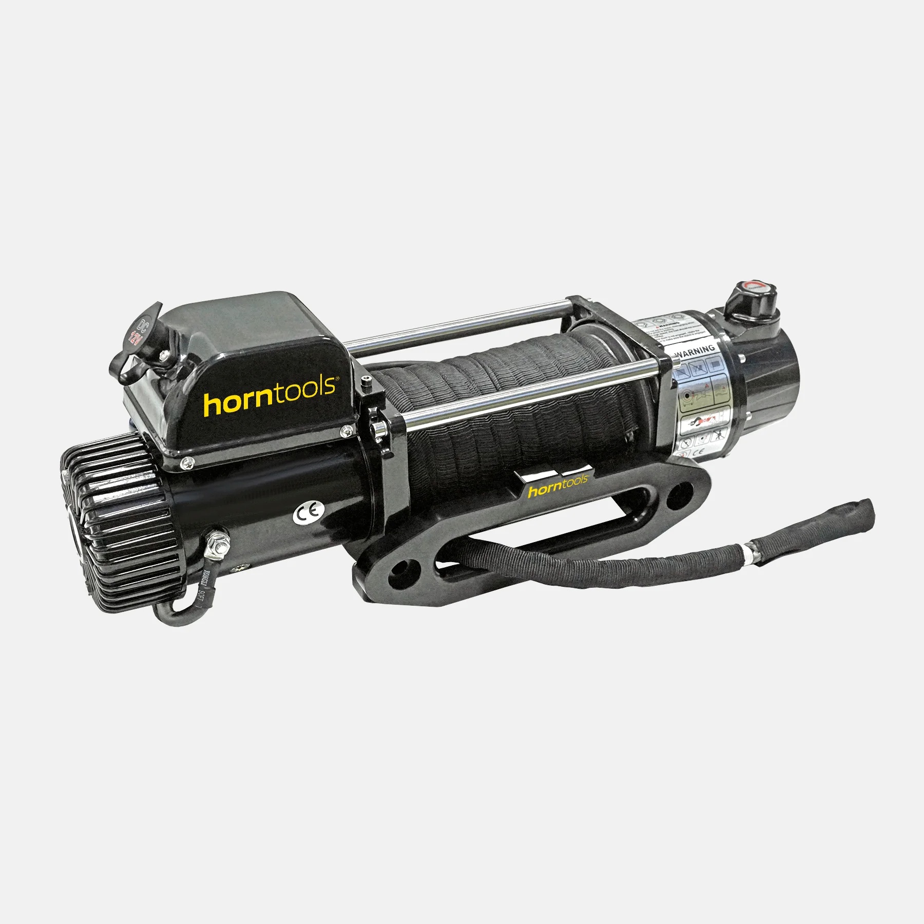 Horntools Seilwinde 5,4 Tonnen AlphaG 2-Gang mit Trommelbremse 12V Kunststoffseil