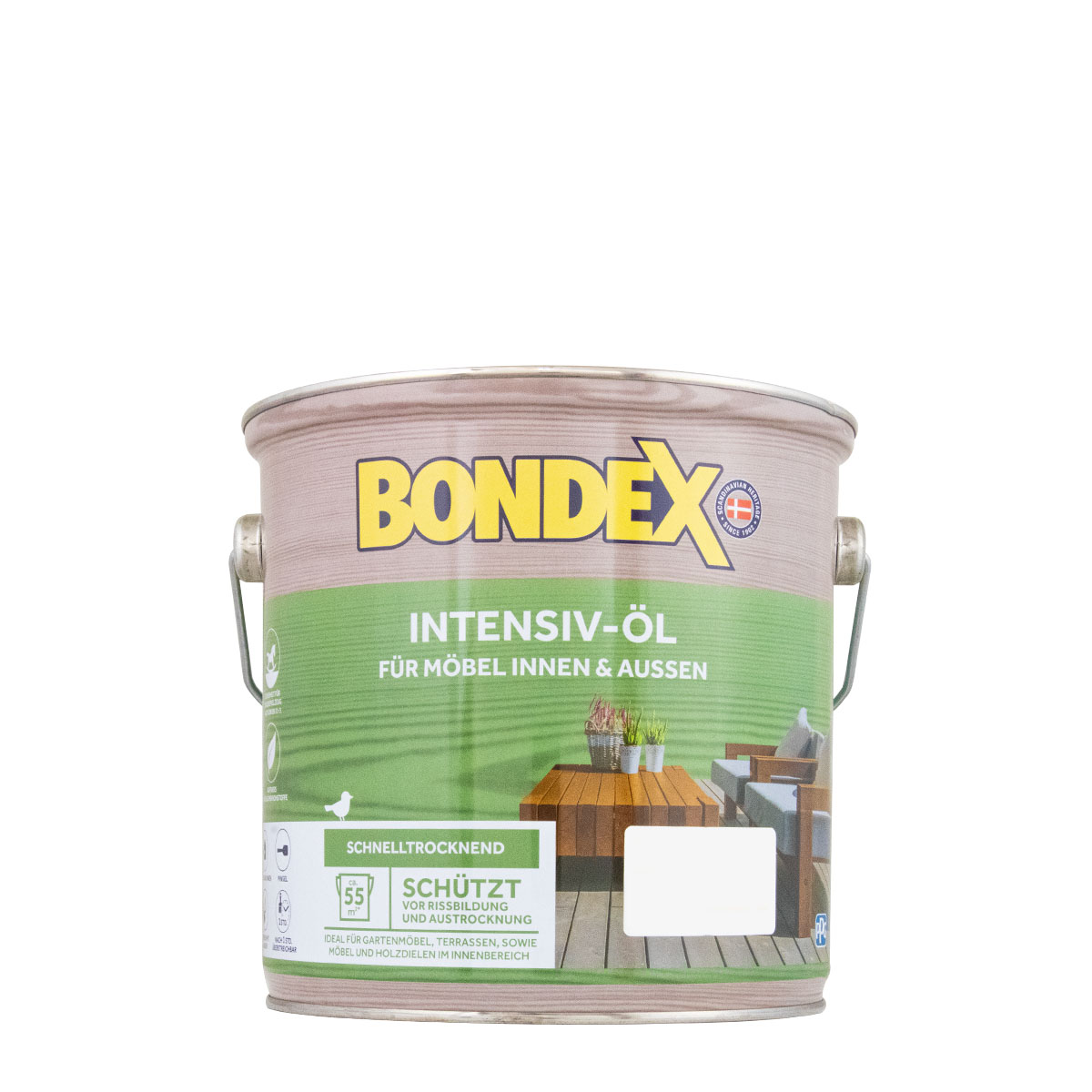 Bondex Intensiv-Öl 0,75L bangkirai, wasserbasiertes Gartenholzöl, Holzpflege-Öl