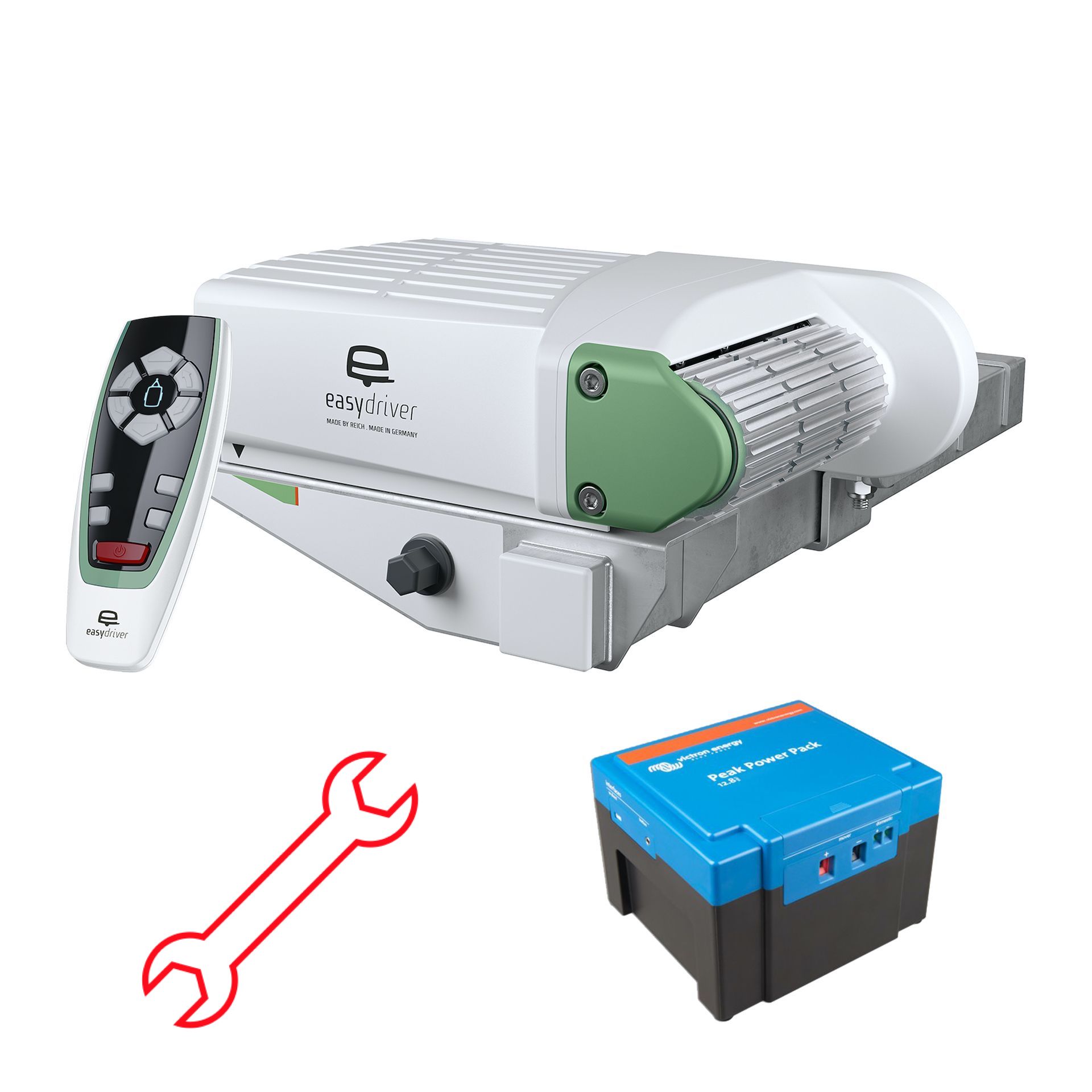Easydriver Active 2.0 + EINBAU + PPP 12V 20AH AKKU Rangierhilfe Wohnwagen