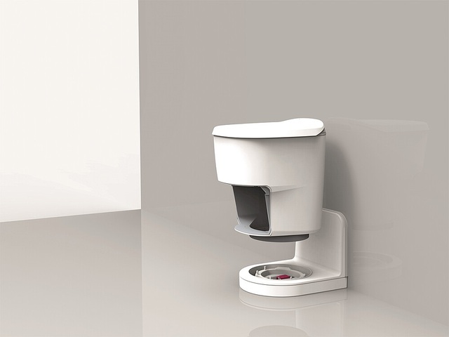 clesana Toilette Farbe weiß mit L-Adapter