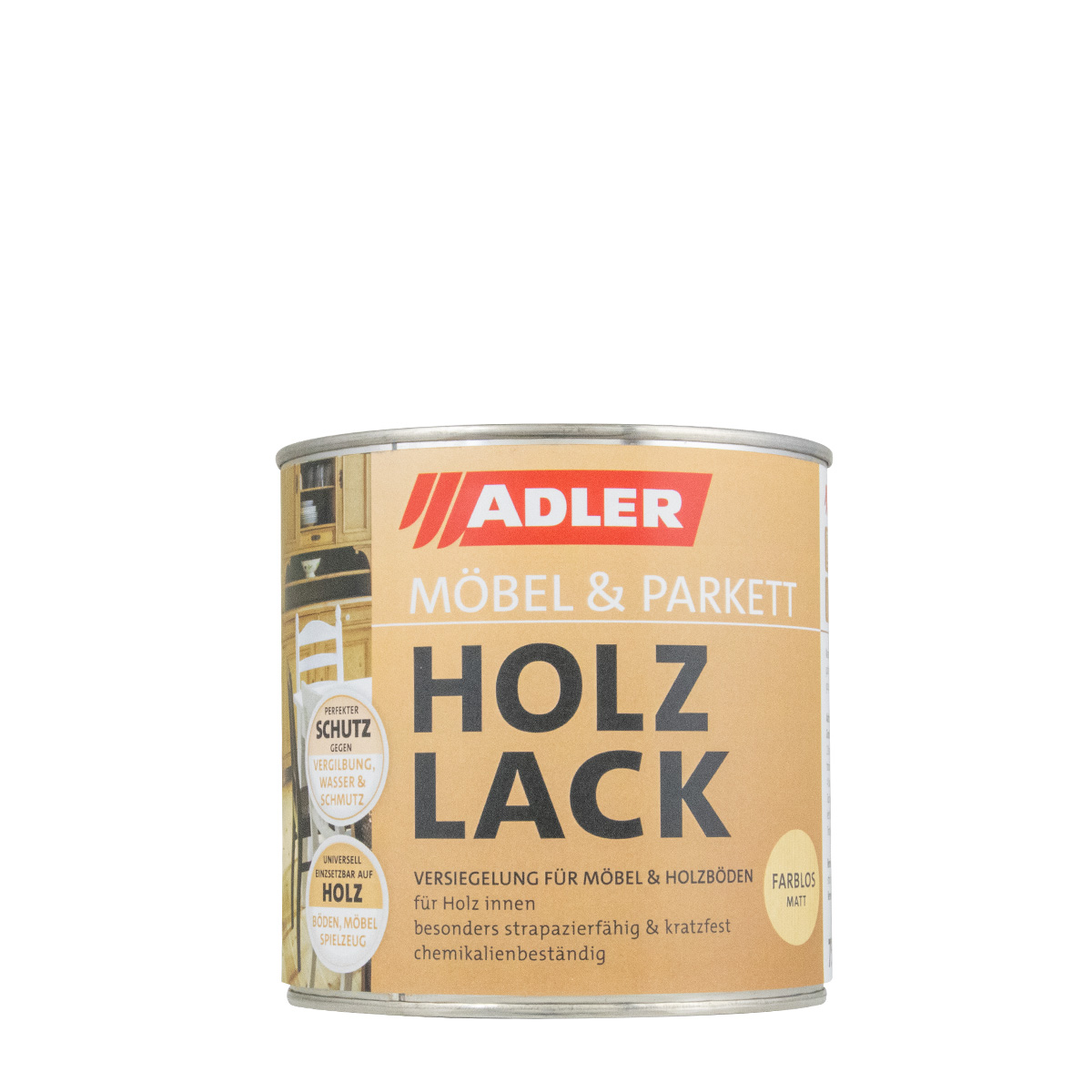 Adler Möbel- und Parkett Holzlack 750ml matt, Treppenlack, Klarlack, Möbellack