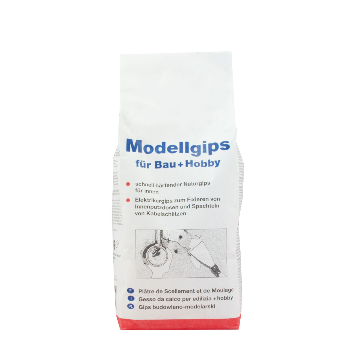 Pufas Modellgips für Bau und Hobby 1,5kg, Gips, Elektrikergips