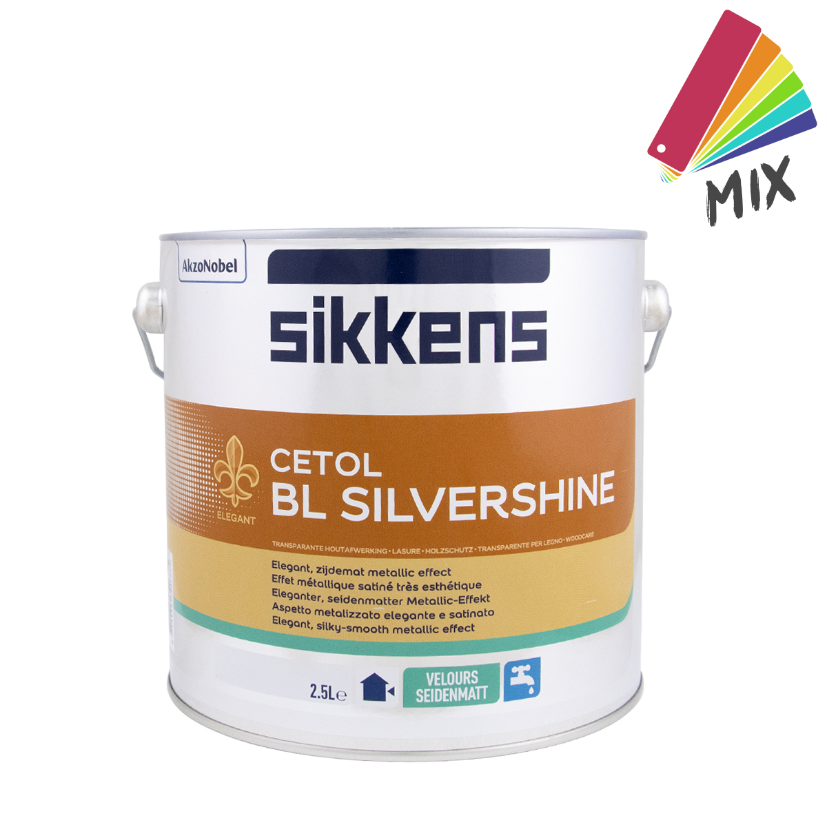 Sikkens Cetol BL Silvershine 1L MIX, Holzschutzlasur, Metallic-Effektlasur, Vergrauungslasur