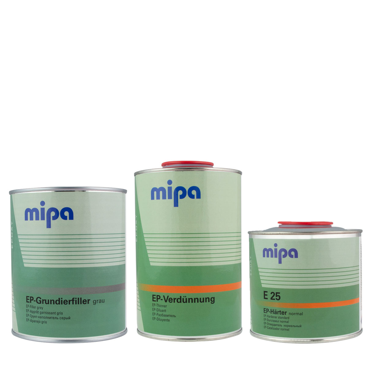 Mipa EP-Grundierfiller Set 2,5L (EP-Grundierfiller + EP-Härter E25 + EP-Verdünnung)