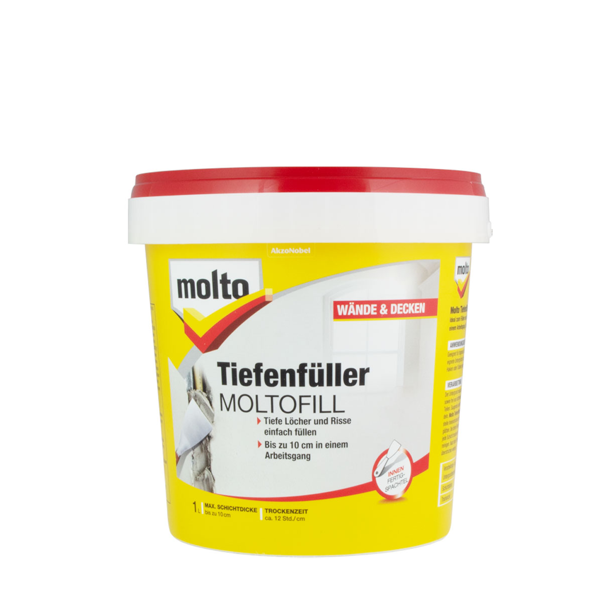 Molto Tiefenfüller Moltofill 1L, Fertigspachtel, Leichtspachtelmasse