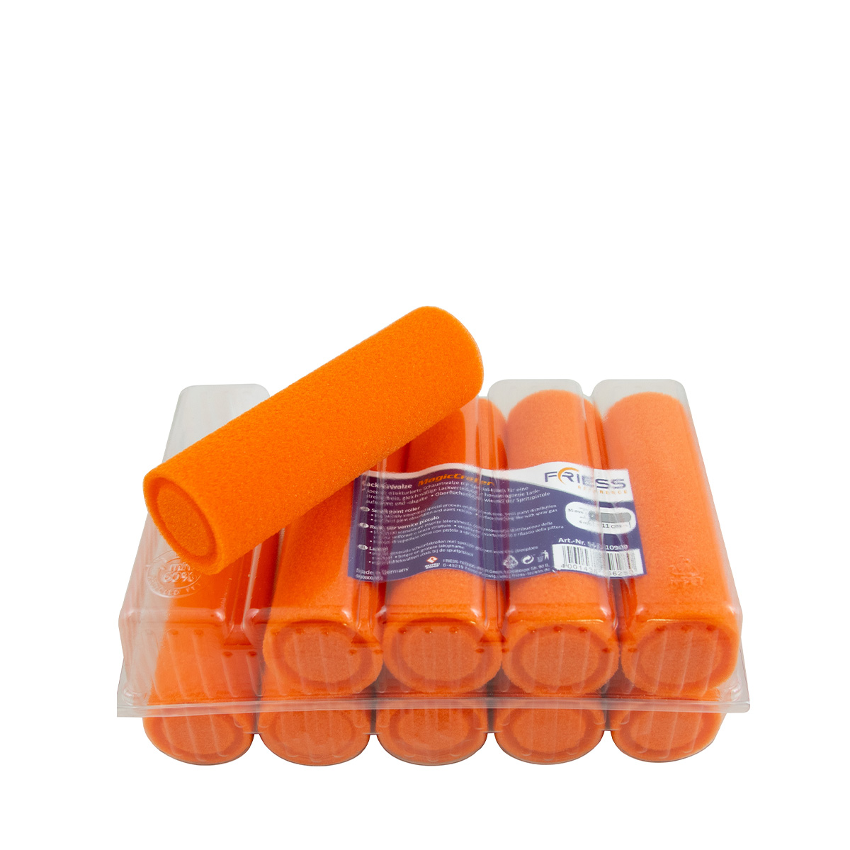 10x Friess MagicCrater Lackierwalze, Schaumwalze, Kleinflächenwalze