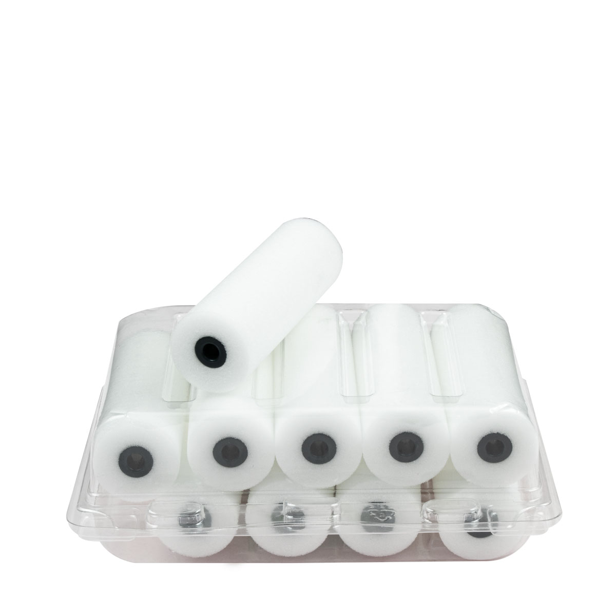 10x Schaumstoff Lackrolle 11cm superfein beidseitig rund, Lackierwalze, Malerrolle, Heizkörperwalze