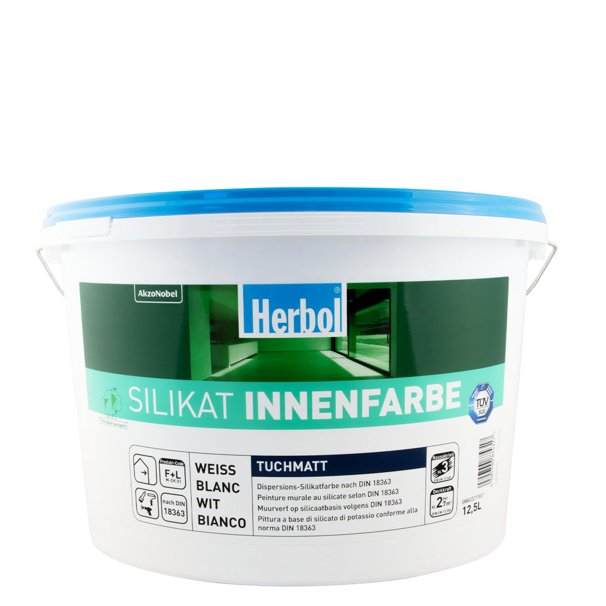 Herbol Silikat Innenfarbe weiss, mineralische Wandfarbe, Silikatfarbe