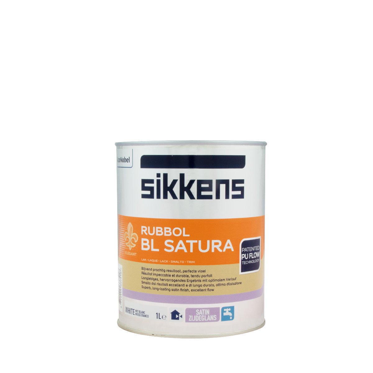 Sikkens Rubbol BL satura weiss 1L, PU-Seidenglanzlack, Holzlack weiß