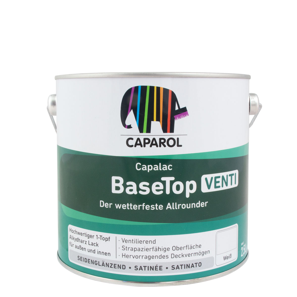 Caparol Capalac BaseTop Venti 0,75L weiß, Holzlack, wetterbeständig