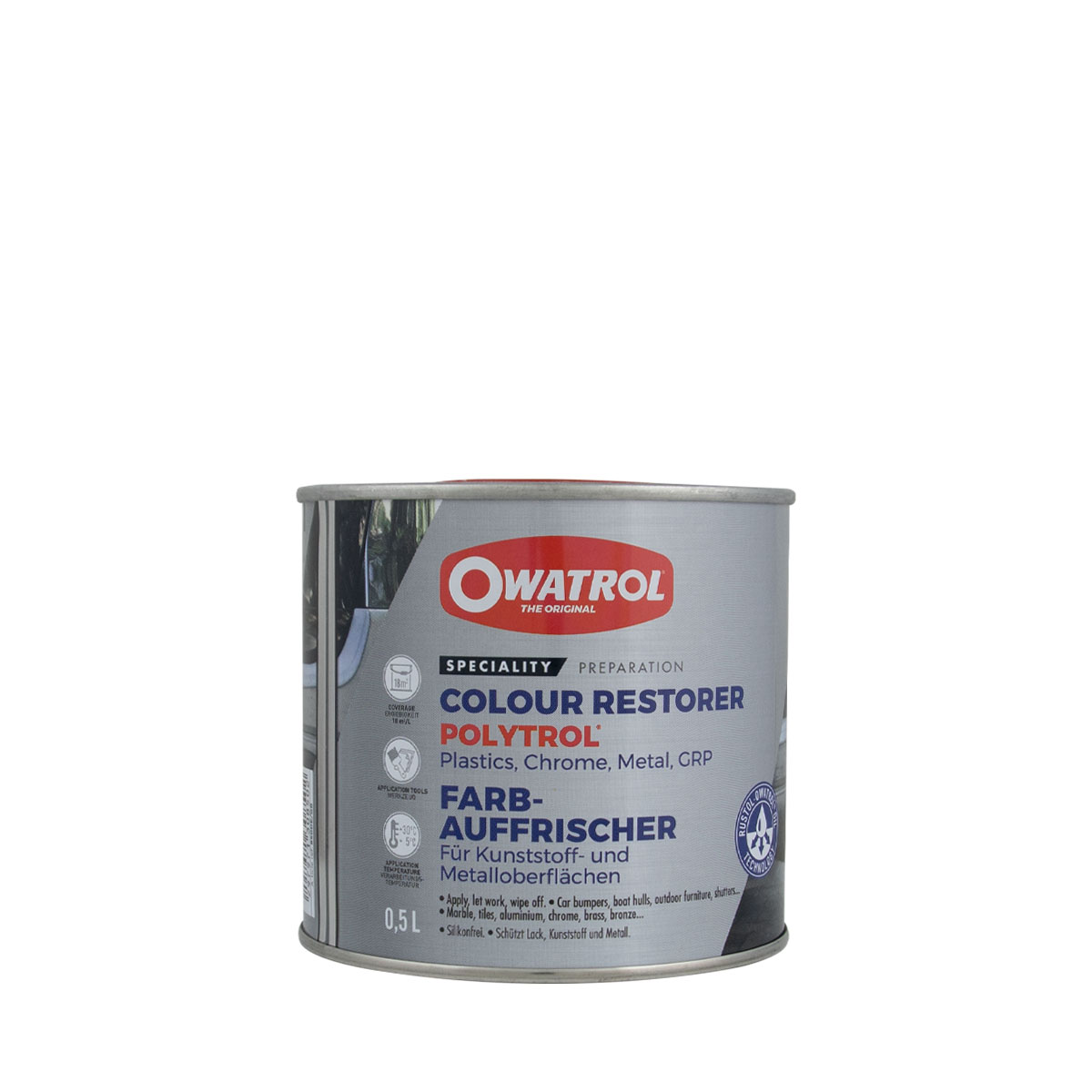 Owatrol Polytrol 0,5L Farb-Auffrischer Kunststoff & Metall, Pflegemittel