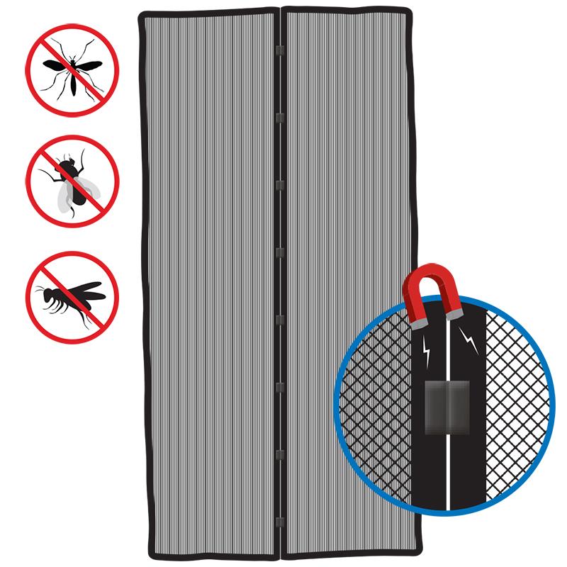 Fliegengittertür mit Magnet verschluss Wohnwagen Tür 210x100cm Camping