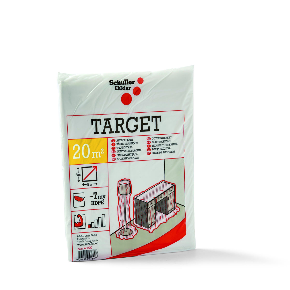 Schuller Target S7 Abdeckfolie 4x5m #45800 Schutzfolie HDPE 7my